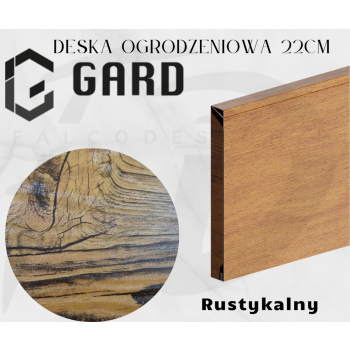 Deska ogrodzeniowa Modern o szerokości 22cm i długości do 300cm kolor rustykalny firmy GARD